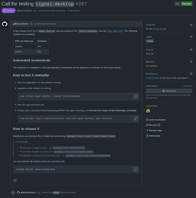 example call for testing post for Signal Desktop