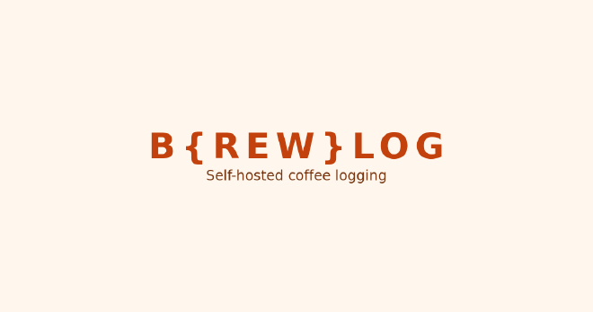 A simple banner image with the brewlog coffee tracking app
logo in the centre.
