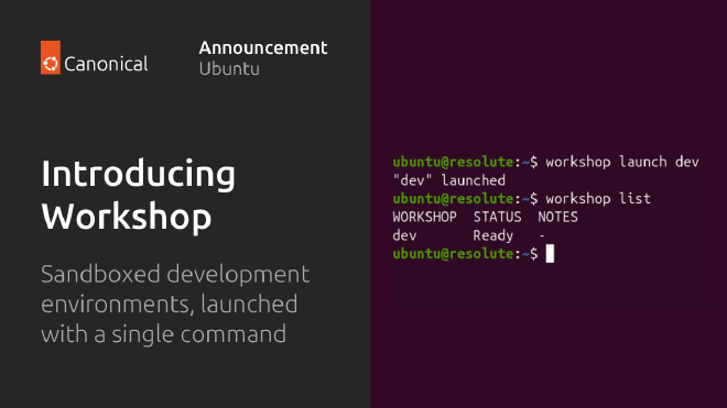 Canonical Workshop launch graphic
