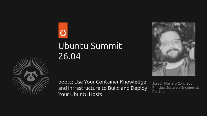 opening slide for bootc and Ubuntu hosts talk